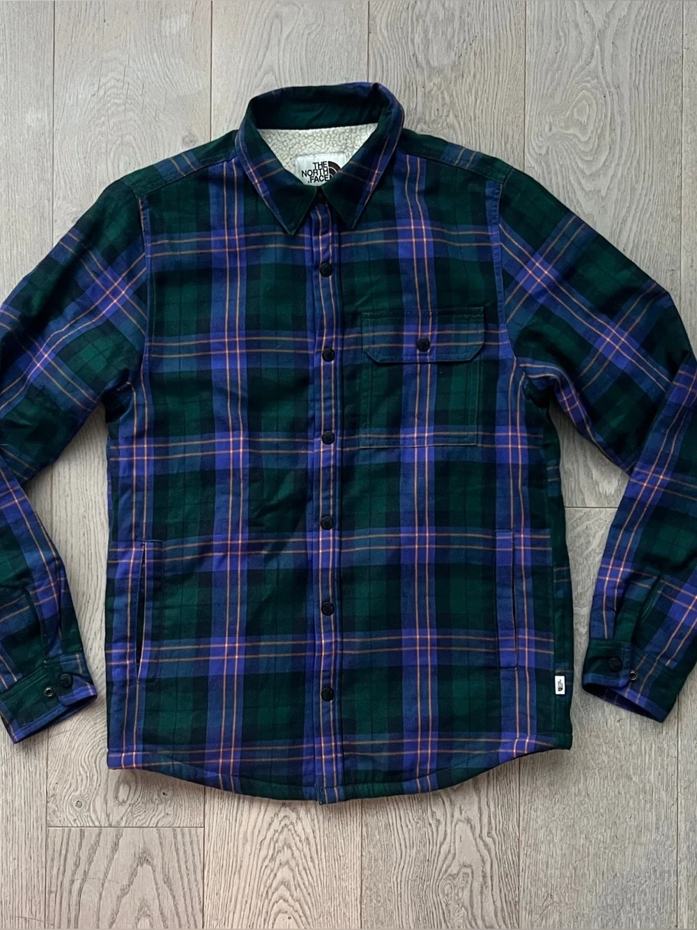 The North Face Men's Size S Fleece Lined Plaid Shacket Shirt Jacket